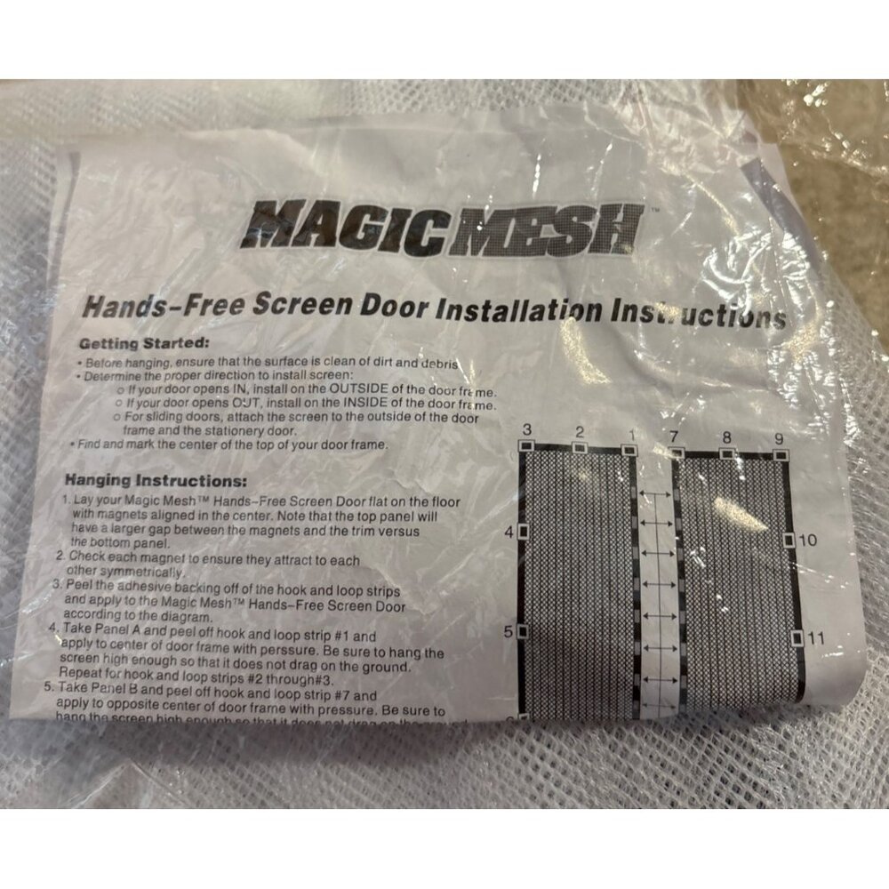 Magic Mesh Screen Door Hands Free With Magnetic Closure